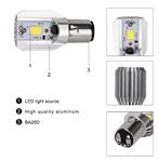 Ampoule LED BA20d H6 pour moto – 6000K, Enlèvement ou Envoi, Neuf