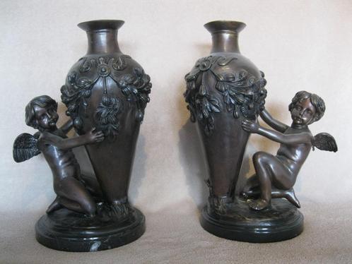 Auguste Moreau bronzen vazen, Antiek en Kunst, Antiek | Brons en Koper, Brons, Ophalen