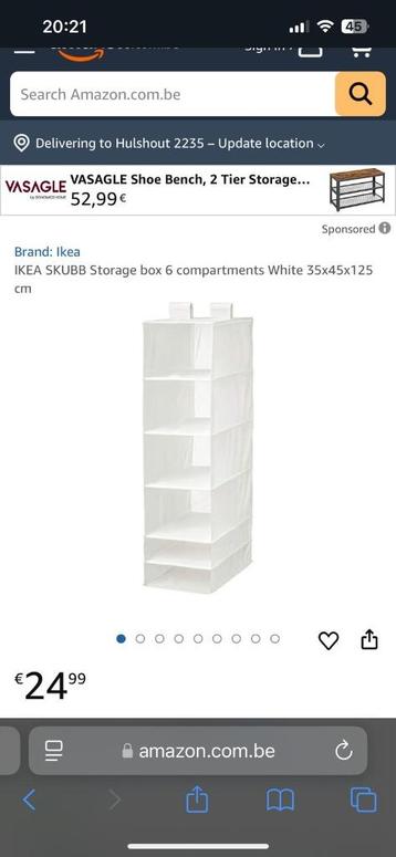 Ikea SKUBB Storage box Blauw, ook makkelijk schoenen te berg beschikbaar voor biedingen