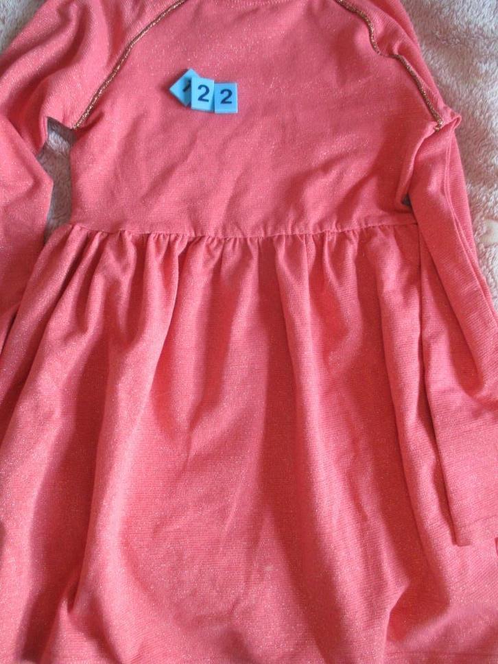 roze jurk lange mouwen hema maat 122, Kinderen en Baby's, Kinderkleding | Maat 122, Zo goed als nieuw, Meisje, Jurk of Rok, Ophalen of Verzenden