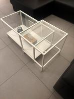 Table gigognes blanc - IKEA, Maison & Meubles, Enlèvement, Utilisé, Rectangulaire, Verre
