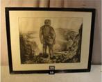 Belle gravure ancienne « Fermier sur la colline » - Keusterm, Antiquités & Art, Enlèvement ou Envoi