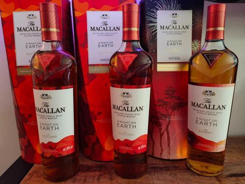 Macallan - A Night on Earth - Set Editie 2021-2022-2023 3fle, Verzamelen, Wijnen, Nieuw, Overige typen, Overige gebieden, Vol