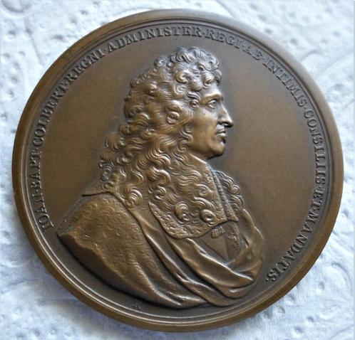 Medal Jean-Baptiste Colbert by Joseph Roettiers.(45), Postzegels en Munten, Penningen en Medailles, Brons, Verzenden