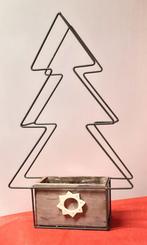 Metalen kerstboom met bloembakje (Kerst), Diversen, Ophalen, Zo goed als nieuw