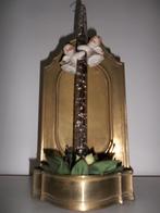 Vintage kaars wandhouder met engelen perfecte staat., Antiek en Kunst, Ophalen of Verzenden