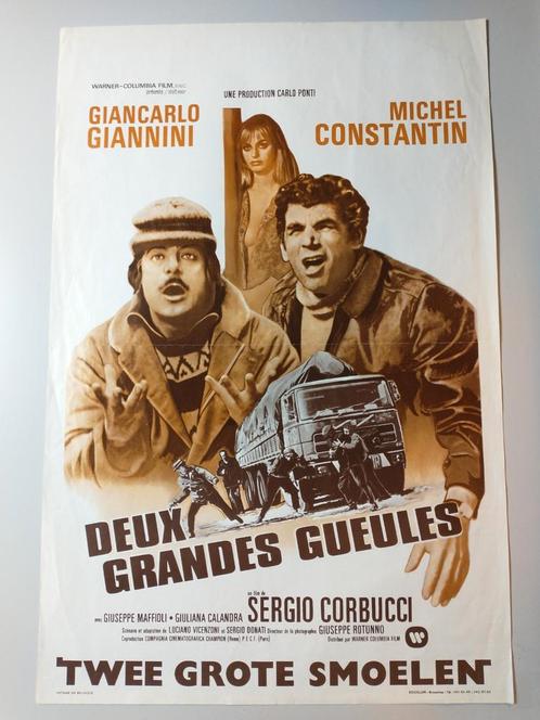 Sergio Corbucci - twee grote smoelen Belgische affiche, Verzamelen, Posters, Gebruikt, Ophalen of Verzenden