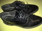 Wing tips zwart maat 41 schoenen leder, Ophalen of Verzenden, Zwart