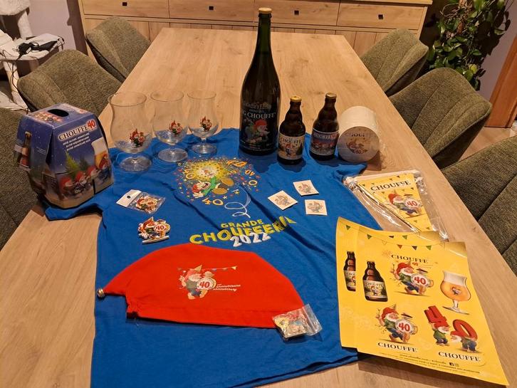 Set La Chouffe 40 jaar., Verzamelen, Biermerken, Zo goed als nieuw, Ophalen of Verzenden