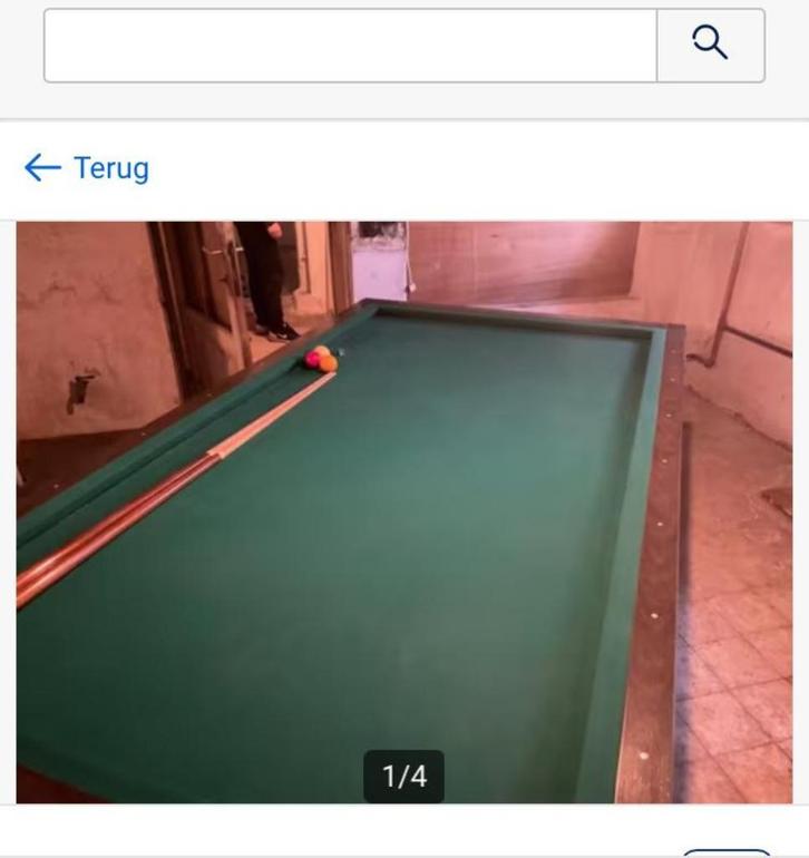 Biljarttafel, Sport en Fitness, Biljarten en Poolen, Zo goed als nieuw, Biljarttafel, Ophalen