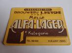 bieretiket Alfa Lager L.Huyghe Melle, Ophalen of Verzenden, Zo goed als nieuw, Overige typen, Overige merken