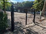 Tuinpoort van 3m breed en 1,8 m hoog, Tuin en Terras, Ophalen, Zo goed als nieuw, IJzer, Dubbelstaafmat hekwerk