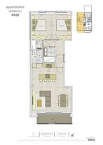 Appartement te koop in Westende, 80 m², Appartement