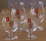 4 verschillende Duvel glazen met In zwart: glas, vlammen en, Ophalen of Verzenden, Nieuw, Duvel