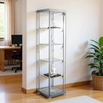 Vitrinekast glas vierkant glasvitrine met slot, Huis en Inrichting, Met deur(en), Verzenden, Nieuw, 50 tot 100 cm