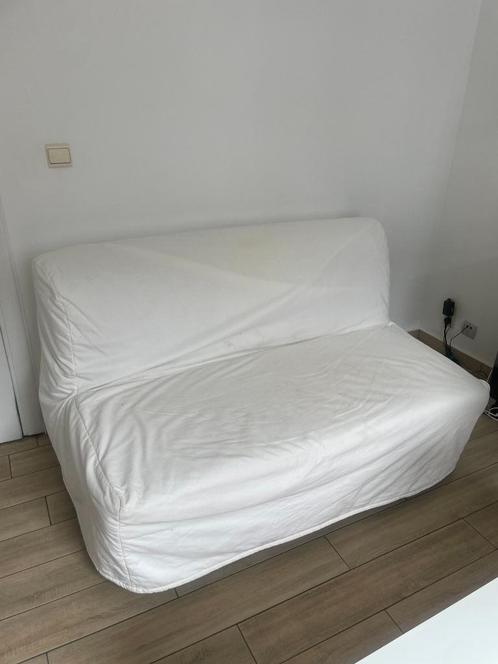 Canape convertible, Huis en Inrichting, Zetels | Zetels, Gebruikt, Rechte bank, Tweepersoons, 150 tot 200 cm, Metaal, Stof, Ophalen