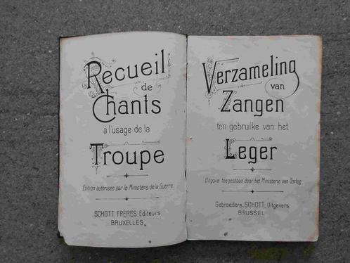 Chanson Lied Leger Armée België Belgique Troupe Officier, Verzamelen, Militaria | Algemeen, Landmacht, Boek of Tijdschrift, Verzenden