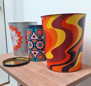 Set 3 vintage 70's tonnen Tomado/ Simel beschikbaar voor biedingen