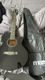 Elektro/akustisch zwarte gitaar, Muziek en Instrumenten, Snaarinstrumenten | Gitaren | Elektrisch, Ophalen, Zo goed als nieuw