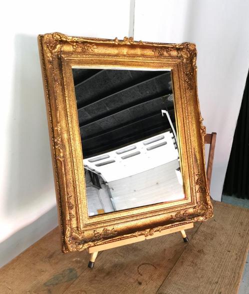 Antieke gouden Barok spiegel 66 x 56 dikte 6cm, Antiek en Kunst, Antiek | Spiegels, 50 tot 100 cm, Minder dan 100 cm, Rechthoekig