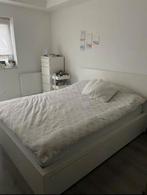Twee persoonsbed, Huis en Inrichting, 160 cm, Wit, Zo goed als nieuw, Ophalen