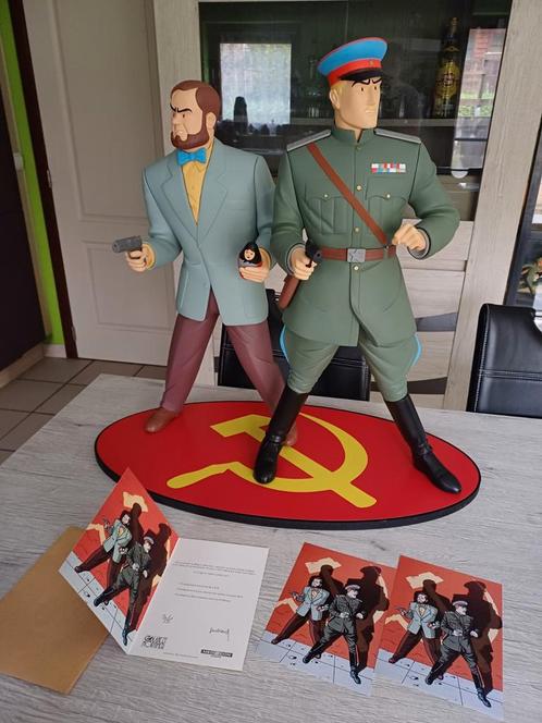 Enorme Blake en Mortimer Saint Emett, Verzamelen, Stripfiguren, Zo goed als nieuw, Beeldje of Figuurtje, Overige figuren, Ophalen of Verzenden