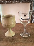 Stenen drinkbeker en glas, Maredsous, Verzamelen, Ophalen of Verzenden