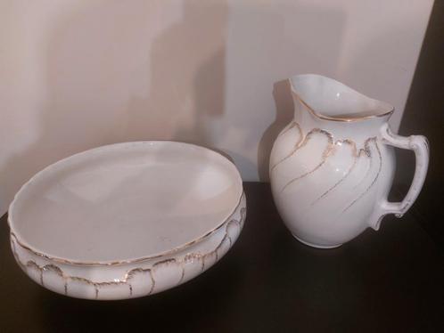 Manufacture impériale et royale Nimy: Waskom en waterkan, Antiek en Kunst, Antiek | Keramiek en Aardewerk, Ophalen