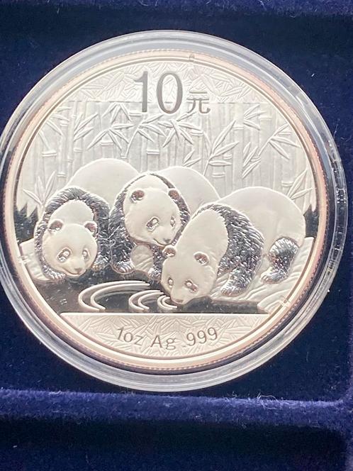 1 oz China Panda 2013, Postzegels en Munten, Edelmetalen en Baren, Zilver, Ophalen of Verzenden