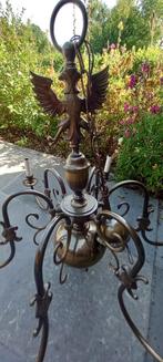 Lustre laiton double tête d'aigle., Ophalen, Gebruikt