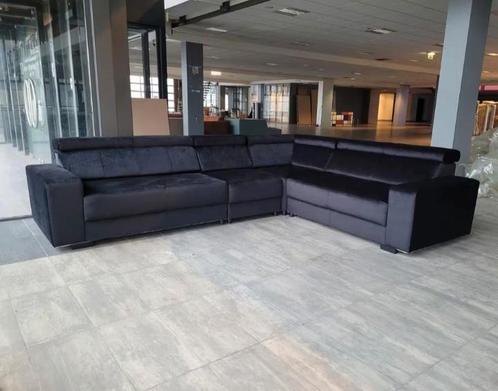 Moderne L-vormige Hoekbank – Zwart & Grijs, Huis en Inrichting, Stoffering | Vloerbedekking, Nieuw, Grijs, Zwart, Verzenden