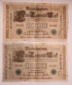 2x 1000 Reichsmark 1910, Postzegels en Munten, Setje, Duitsland, Ophalen of Verzenden