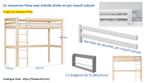 Lit mezzanine, Flexa, pin massif naturel, Kinderen en Baby's, Kinderkamer | Stapelbedden en Hoogslapers, Ophalen, Zo goed als nieuw
