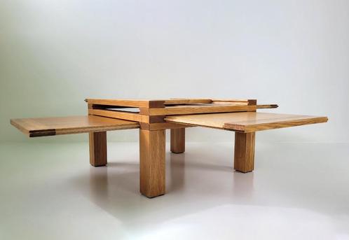 houten design salontafel, Huis en Inrichting, Tafels | Salontafels, Zo goed als nieuw, Minder dan 50 cm, 50 tot 100 cm, 50 tot 100 cm