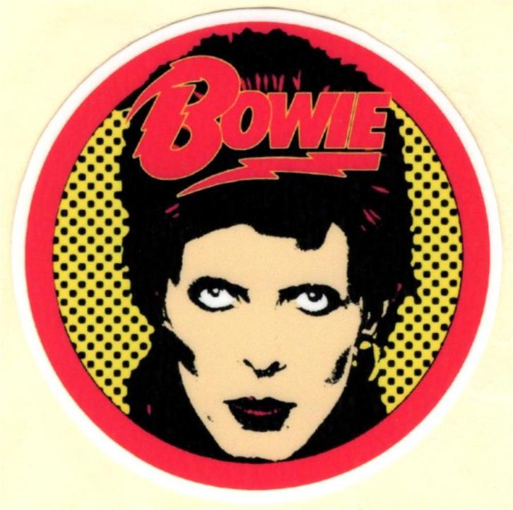 David Bowie sticker #3, Verzamelen, Muziek, Artiesten en Beroemdheden, Nieuw, Verzenden