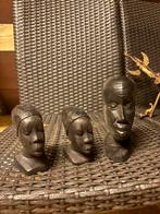 3 afrikaanse beeldjes, Antiek en Kunst, Kunst | Beelden en Houtsnijwerken, Ophalen