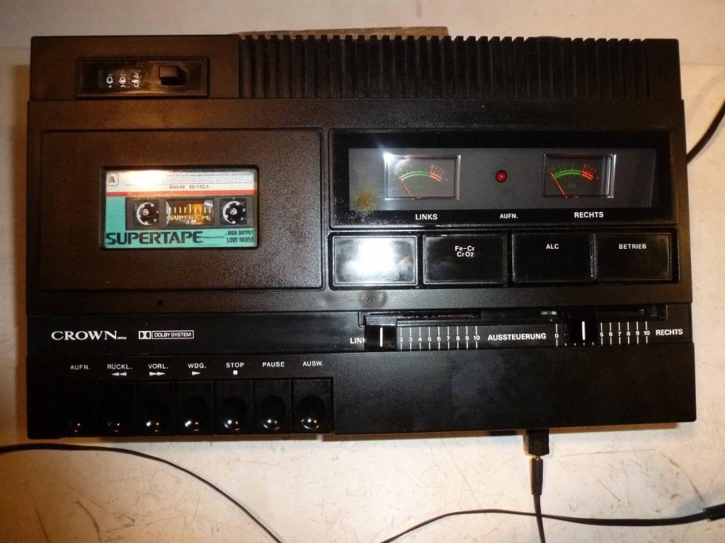 stéréo cassette deck CROWN - CTD 1155 - état magnifique, TV, Hi-fi & Vidéo, Decks cassettes, Double, Autres marques, Commandes tactiles