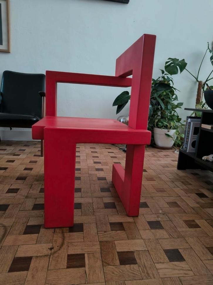 1963 Gerrit Rietveld Steltman stoel - Rood, Antiquités & Art, Antiquités | Meubles | Chaises & Canapés, Enlèvement