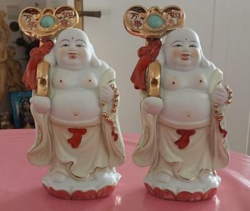 Porseleinen Happy Boeddha geluks-Buddha beschikbaar voor biedingen
