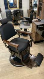 Barbierstoel Retro Hout barber chair vintage barbier shop, Nieuw, Barbierstoel, Ophalen of Verzenden