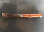 vintage botermes Lyra bamboe handvat, Ophalen of Verzenden