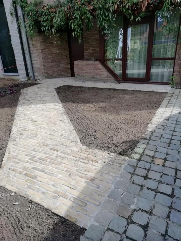 Partij oude kleiklinkers, Tuin en Terras, Tegels en Klinkers, Gebruikt, Klinkers, Ophalen