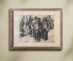 HENRI RAMAH - grote gravure „Vlaamse vissers”, Ophalen