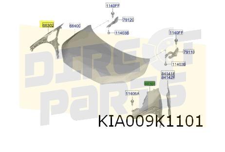 Kia EV3 voorscherm Links ORIGINEEL! 66310EV000, Auto-onderdelen, Carrosserie, Spatbord, Kia, Nieuw, Verzenden