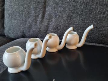4 Porseleine cognacpijpen, Antiek en Kunst, Ophalen of Verzenden