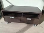 Tv meubel donker bruin, Ophalen, Gebruikt, 100 tot 150 cm, Minder dan 100 cm