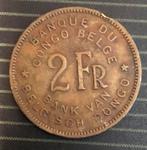 Congo Belge 2 Francs - éléphant -1946 régent Prince Charles