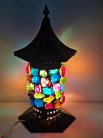 Arts & Craft lamp , design Peter Marsh , gebroken dik glas, Ophalen of Verzenden