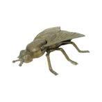 Vintage Koperen Asbak Beeldje Vlieg Messing Italië Jaren 60, Ophalen of Verzenden, Gebruikt, Dier