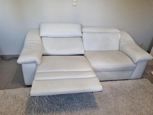 Lederen zetel tweezit   elektrisch  natuzzi editions, Huis en Inrichting, Zetels | Zetels, Gebruikt, Ophalen